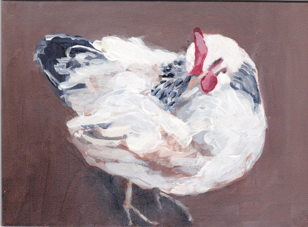Rooster on pastelbord