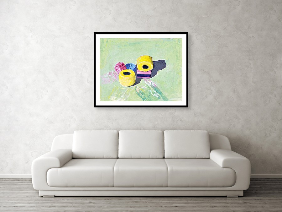 Print of Liquorice Allsorts Painting