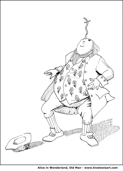 AIW, The Old Man Colouring Page