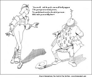 Alice in Wonderland, Youth & Old Man