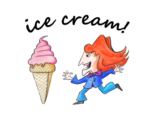 Ice Cream Man, Colouring Page