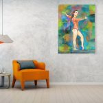 Gymnast on Beam Wall Art