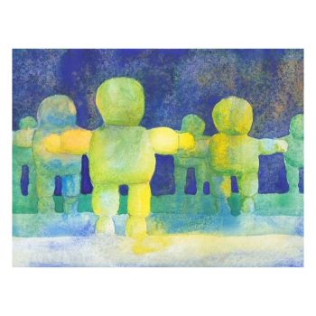 Arms Wide, Watercolour Painting Poster Print Wall Art