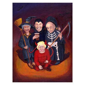 Brexit Halloween Painting Poster Print Wall Art