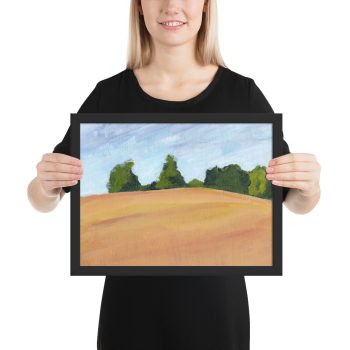 Kent Countryside Landscape Painting Framed Print Wall Art