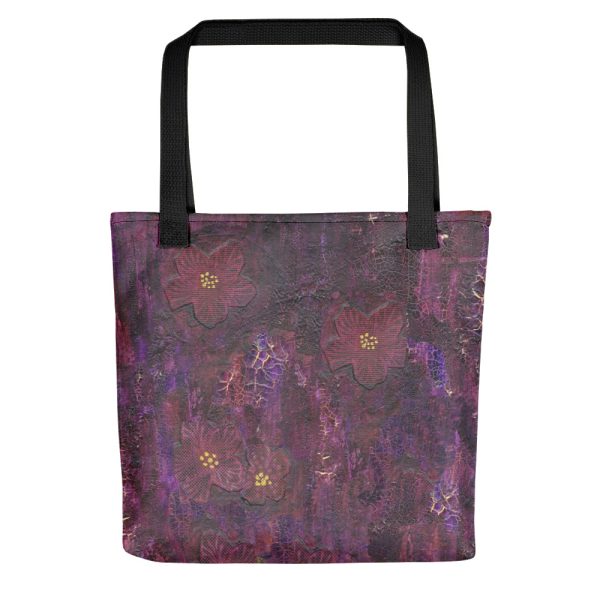 Purple Mixed Media Texture Tote Bag