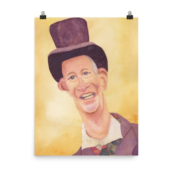 Victorian Man in Top Hat Poster Print Wall Art