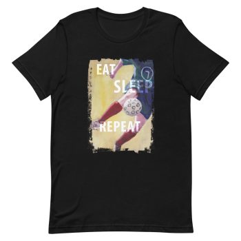 Black tshirt | Eat Sleep Soccer Football Repeat T-shirt