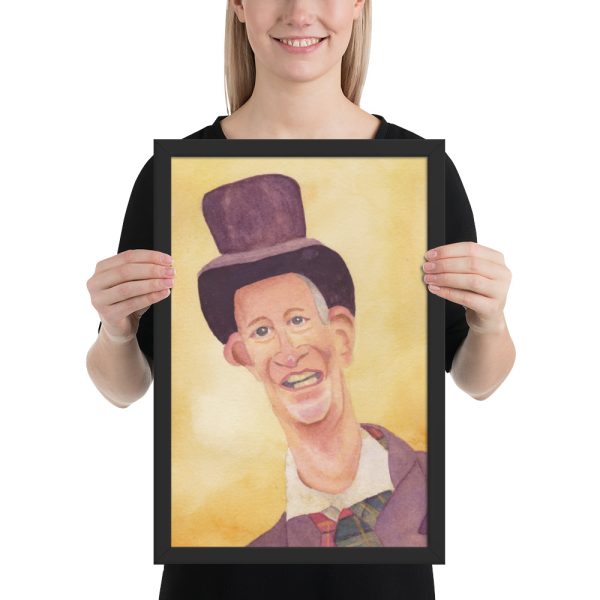 Victorian Man in Top Hat Framed Print Wall Art