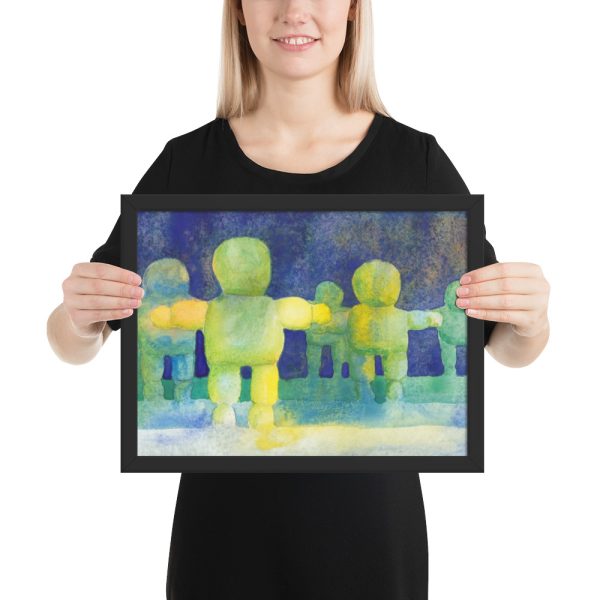 Arms Wide, Watercolour Painting Framed Print Wall Art