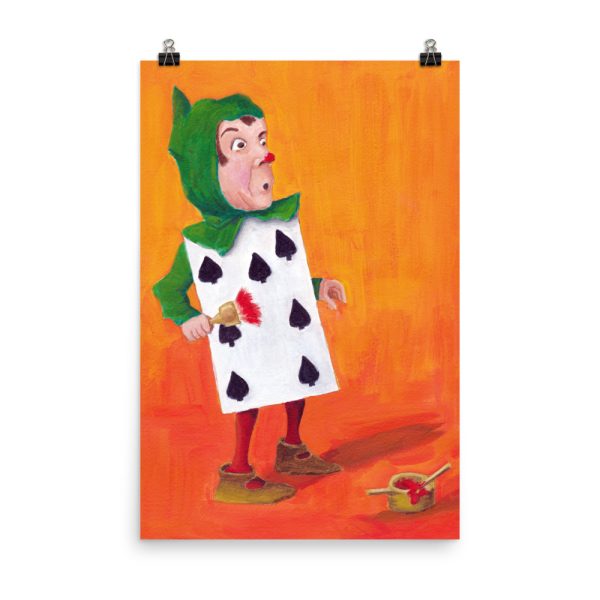 Alice in Wonderland, 7 of Spades Poster Print Wall Art