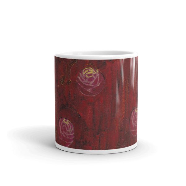 Red Mixed Media Texture 11oz Ceramic Coffee Mug