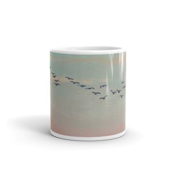 Flock of Birds in Distance 11oz Ceramic Coffee Mug