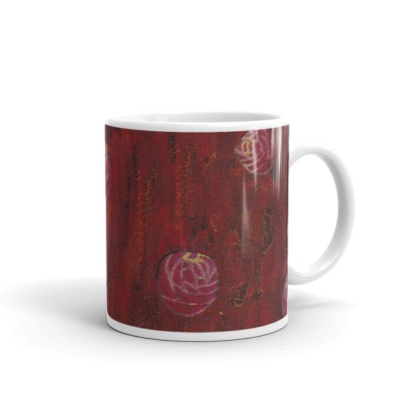 Red Mixed Media Texture 11oz Ceramic Coffee Mug