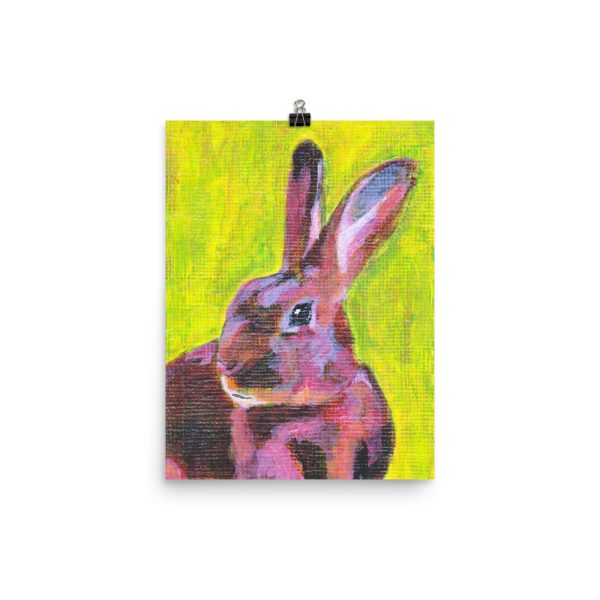 Red Belgian Hare Painting Poster Print Wall Art
