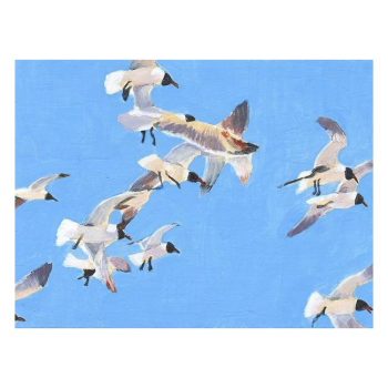 Flock of Seagulls Painting Poster Print Wall Art