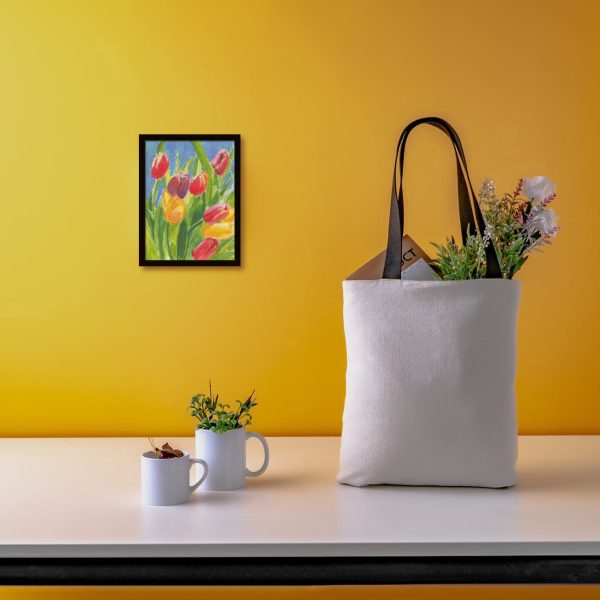 Tulips Framed on Kitchen Wall