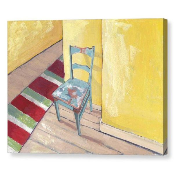 Runner and Teal Chair Canvas Print 12 x16 inches Wall Art