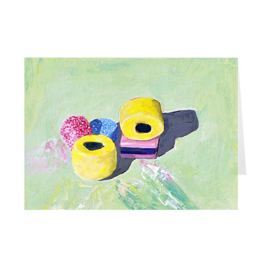 Liquorice Allsorts Greeting Card - Art by Tina Lewis