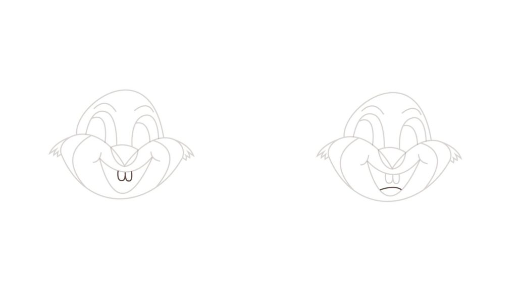 A bunny for kids - teeth and tongue