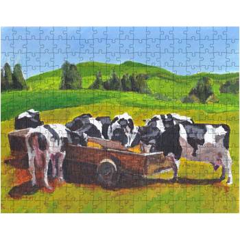 cows in field 252 piece jigsaw puzzle