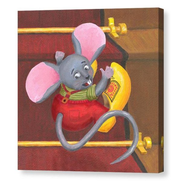 Mouse with Clogs On Canvas Print