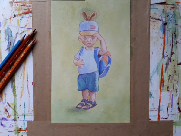 More washes and coloured pencils