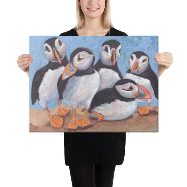 Puffins 18x24 Canvas Print