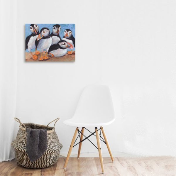 Puffins Canvas Print on Wall