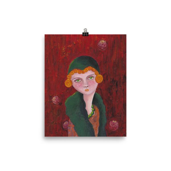 Lady with Orange Curls 8x10 Poster