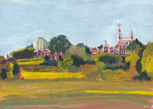The Royal Observatory, Greenwich, Casein Painting