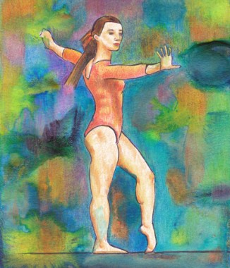 Gymnast on Beam